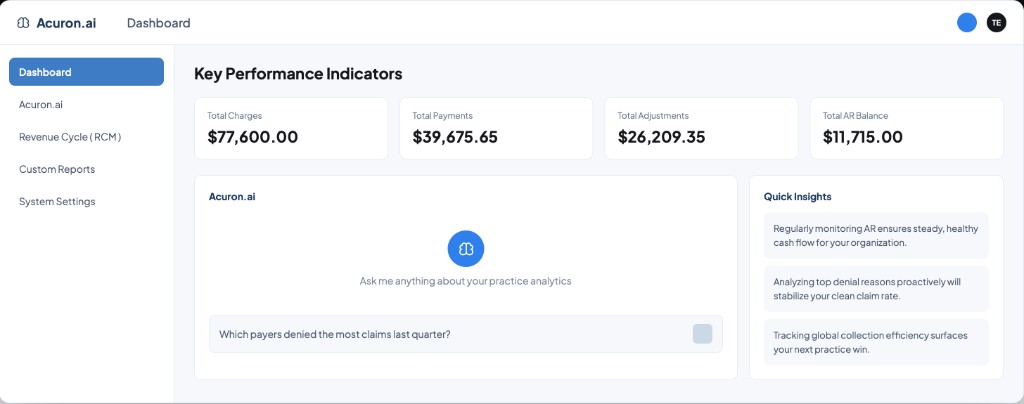 Acuron.ai — Revenue cycle answers in seconds